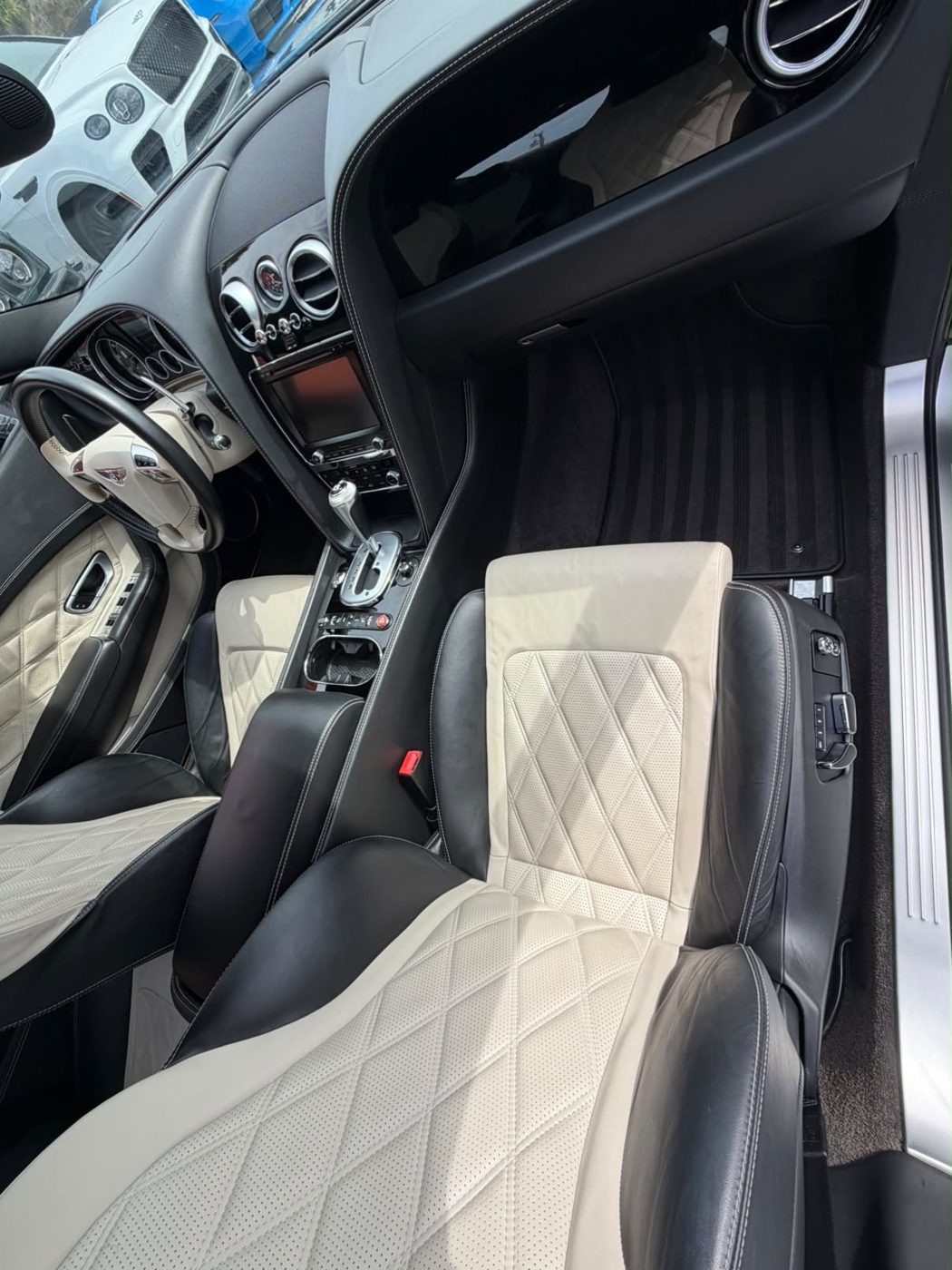 Bentley quilted leather interior